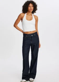 Jeans<The Sting Asymmetrische jeans blauw rinsed