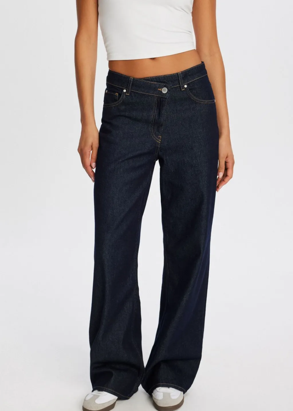 Jeans<The Sting Asymmetrische jeans blauw rinsed