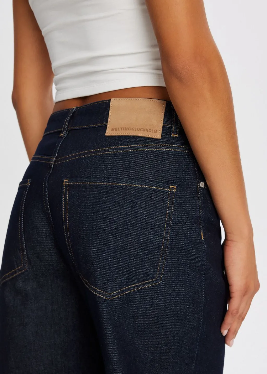 Jeans<The Sting Asymmetrische jeans blauw rinsed