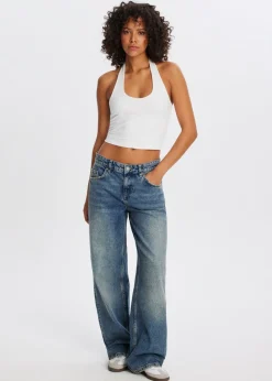 Jeans<The Sting Baggy jeans blauw, used dark