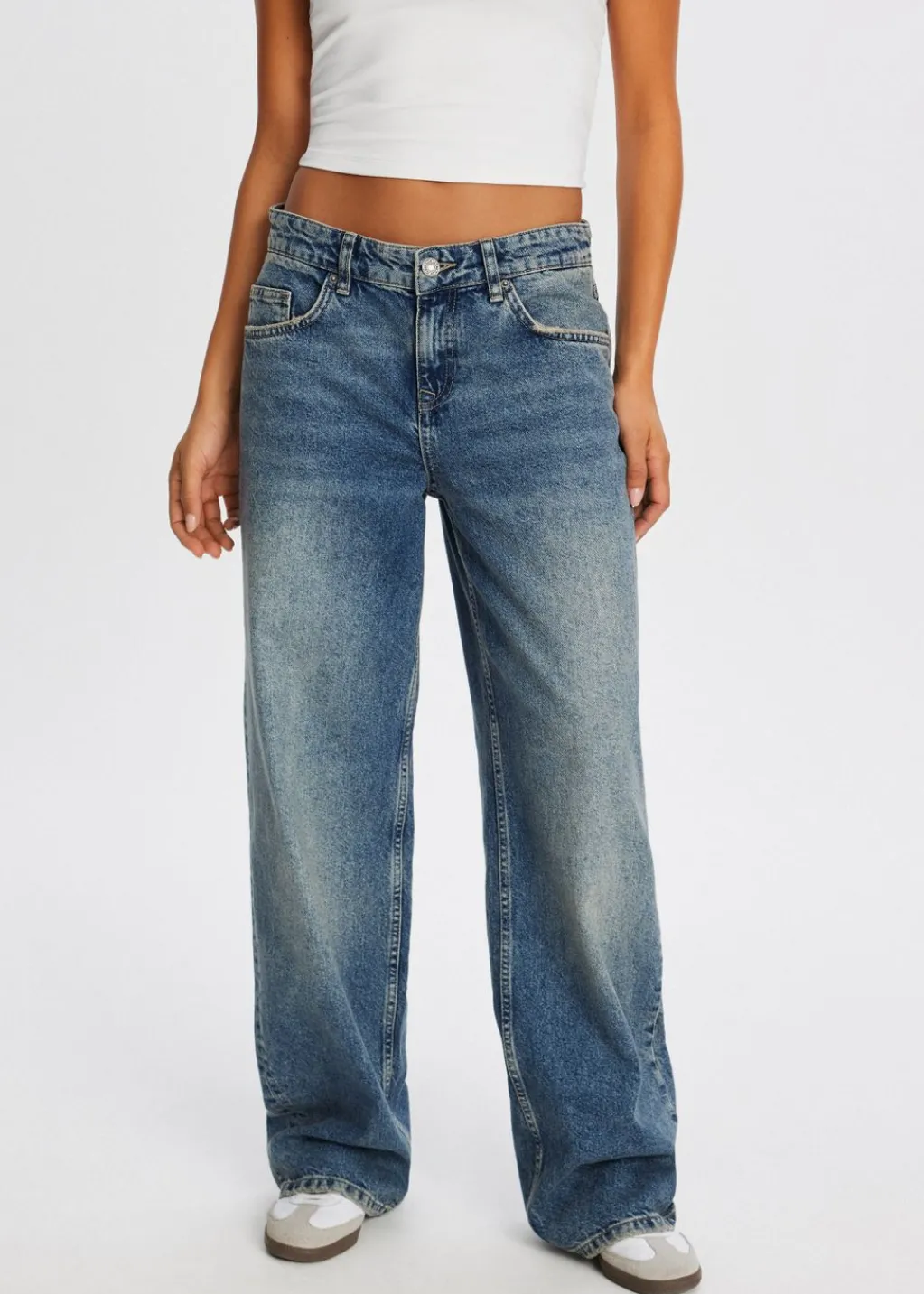 Jeans<The Sting Baggy jeans blauw, used dark