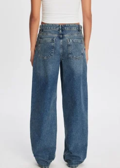Jeans<The Sting Baggy jeans blauw, used dark