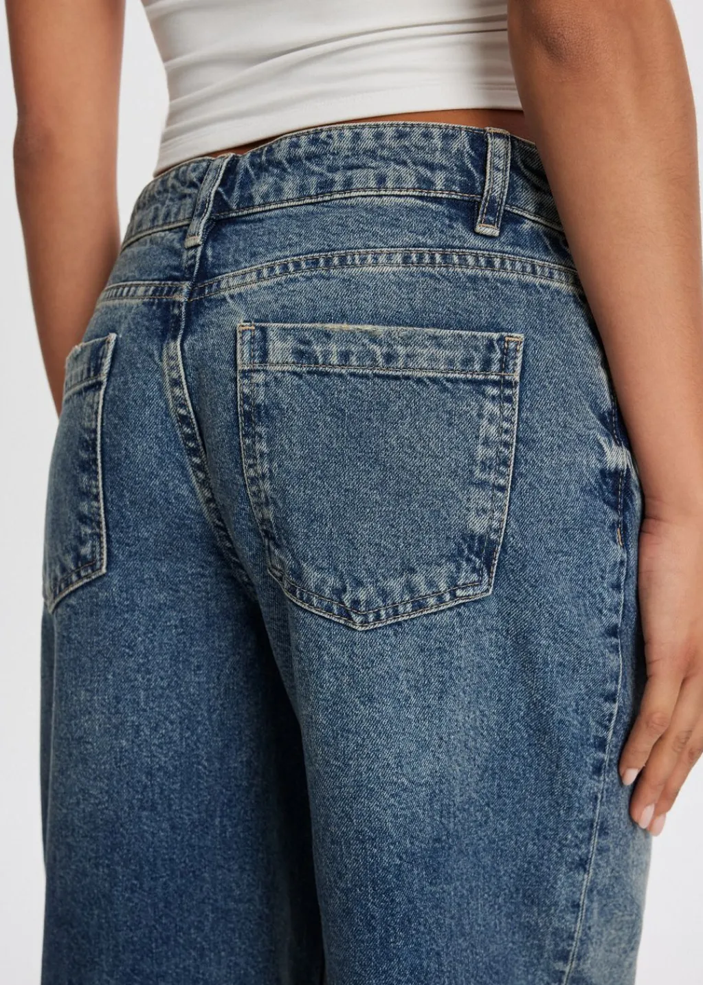 Jeans<The Sting Baggy jeans blauw, used dark