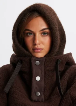 Mutsen<The Sting Balaclava met structuur donkerbruin