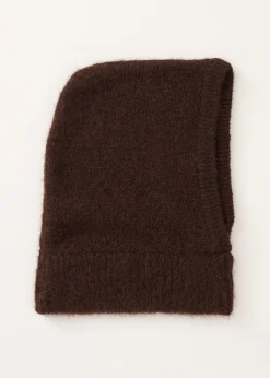 Mutsen<The Sting Balaclava met structuur donkerbruin