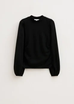 Tops<The Sting Ballon top met glitter zwart