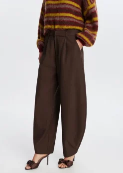 Broeken<The Sting Barrel broek donkerbruin