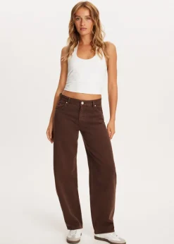 Jeans<The Sting Barrel jeans bruin gem&ecirc;leerd