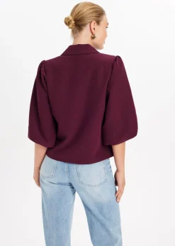 Blazers En Gilets<The Sting Blazer met pofmouwen bordeaux