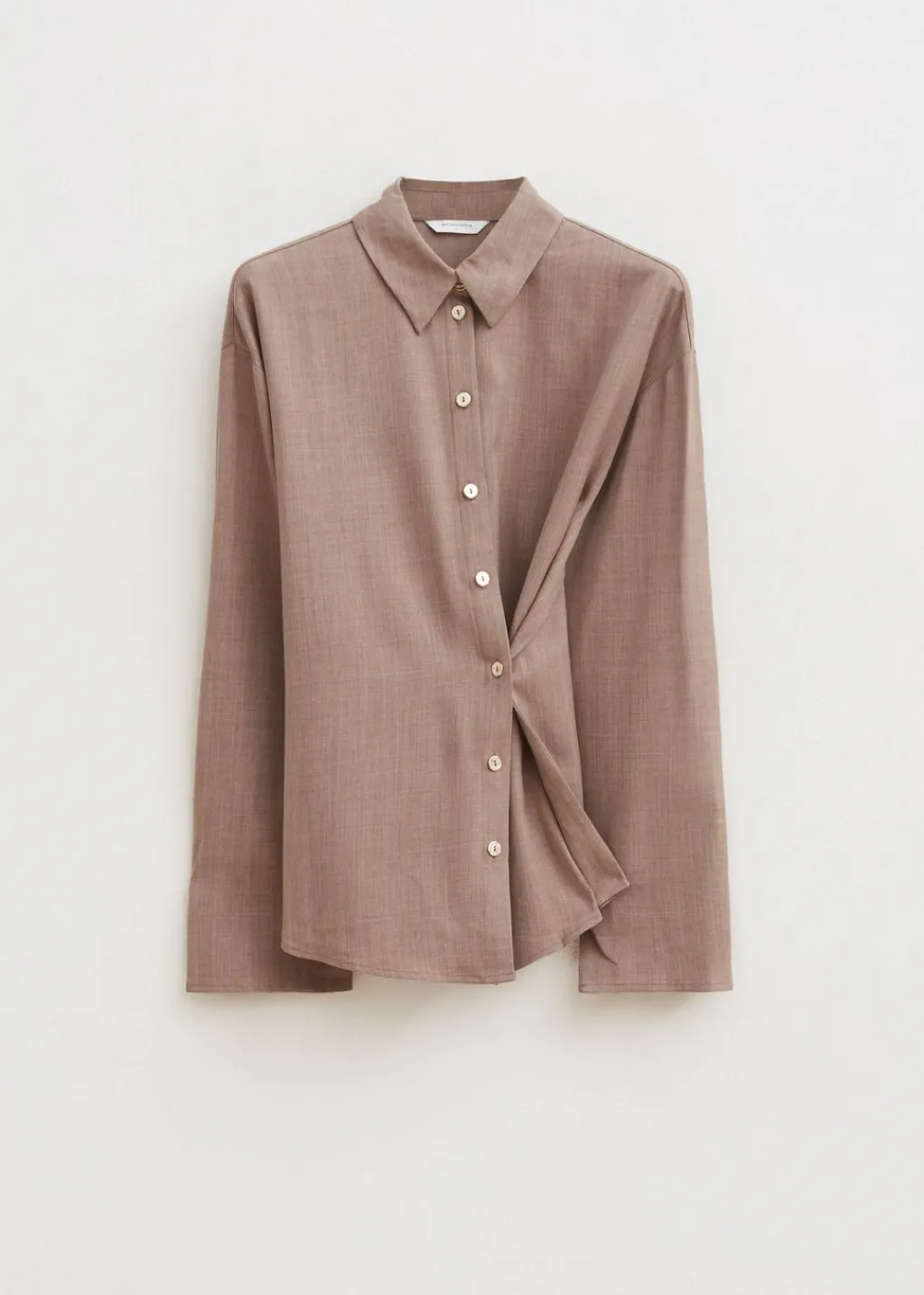 Blouses<The Sting Blouse met knoopdetail taupe
