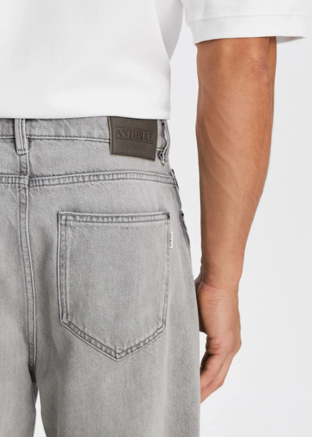 Jeans<The Sting Boaz wide leg jeans grijs, used middle