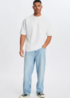Jeans<The Sting Boaz wide leg jeans blauw, used light