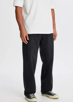 Jeans<The Sting Boaz wide leg jeans zwart, used dark