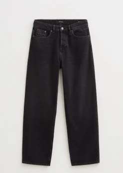 Jeans<The Sting Boaz wide leg jeans zwart, used dark