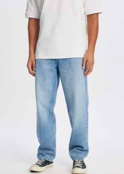 Jeans<The Sting Bob loose fit jeans blauw, used middle