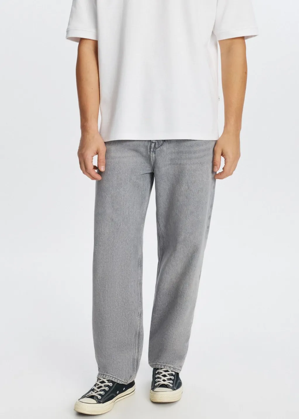 Jeans<The Sting Bob loose fit jeans grijs, used light