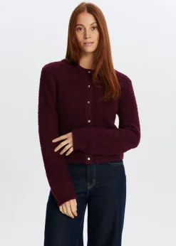 Truien En Vesten<The Sting Bouclé vest bordeaux