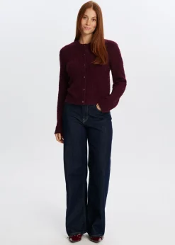 Truien En Vesten<The Sting Bouclé vest bordeaux