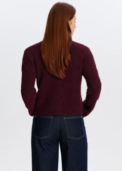 Truien En Vesten<The Sting Bouclé vest bordeaux