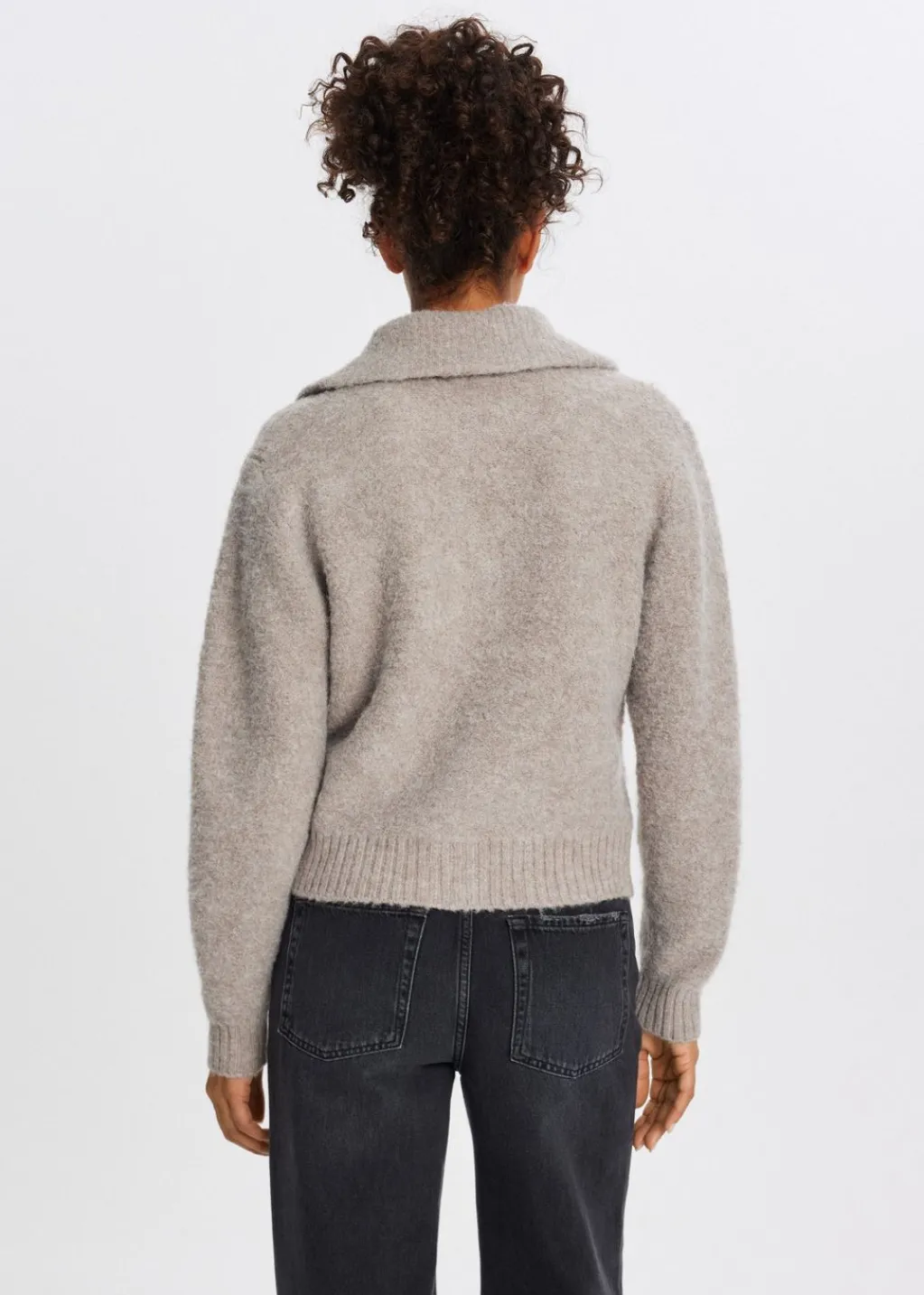 Truien En Vesten<The Sting Bouclé vest taupe
