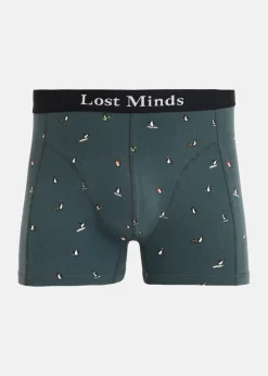 Ondergoed<The Sting Boxer met pinguïns groen, grijs