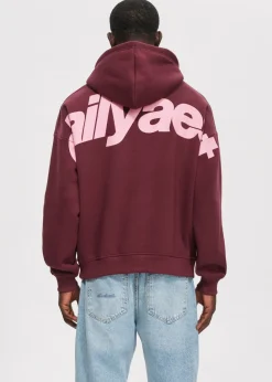 Sweaters En Hoodies<The Sting Boxy hoodie met backprint bordeaux