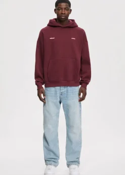 Sweaters En Hoodies<The Sting Boxy hoodie met backprint bordeaux