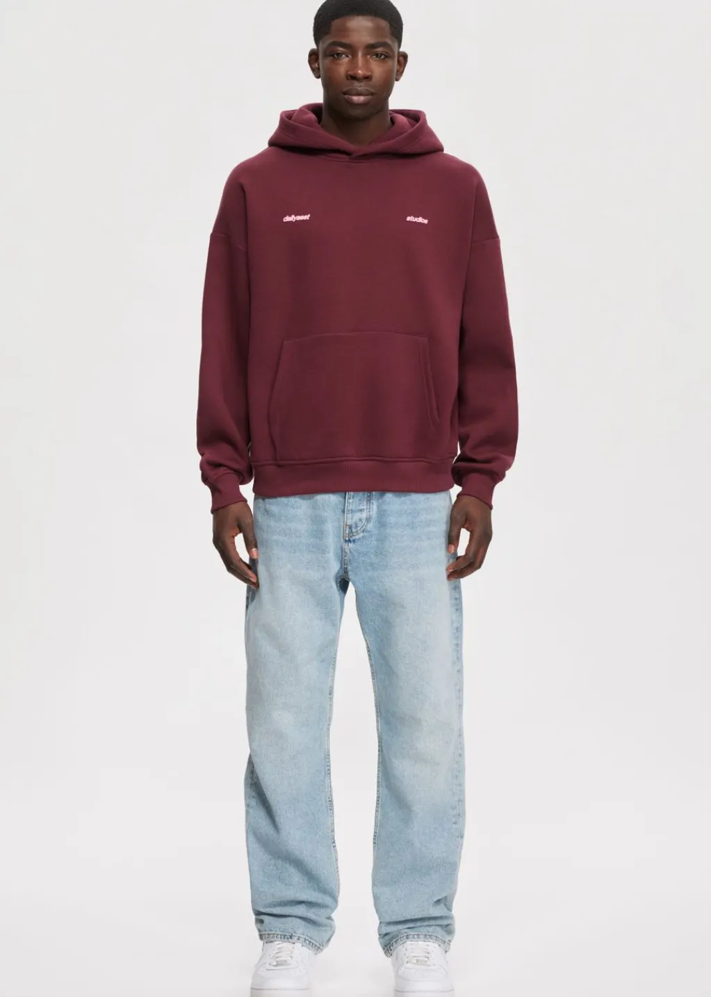 Sweaters En Hoodies<The Sting Boxy hoodie met backprint bordeaux