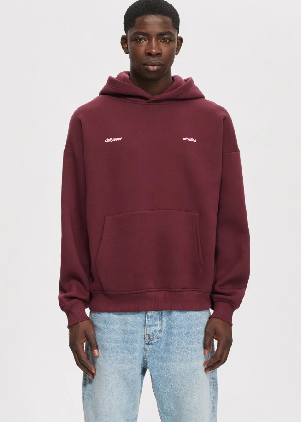 Sweaters En Hoodies<The Sting Boxy hoodie met backprint bordeaux