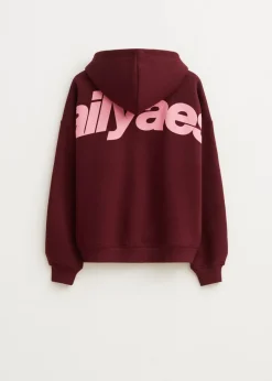 Sweaters En Hoodies<The Sting Boxy hoodie met backprint bordeaux