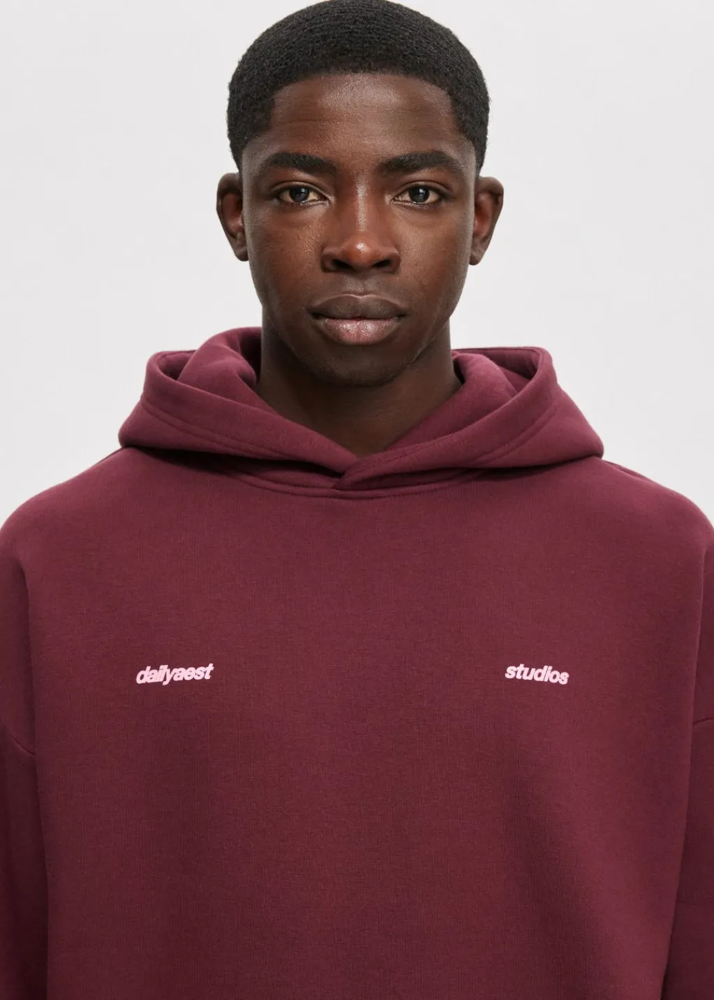 Sweaters En Hoodies<The Sting Boxy hoodie met backprint bordeaux