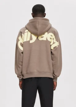 Sweaters En Hoodies<The Sting Boxy hoodie met backprint taupe, dark