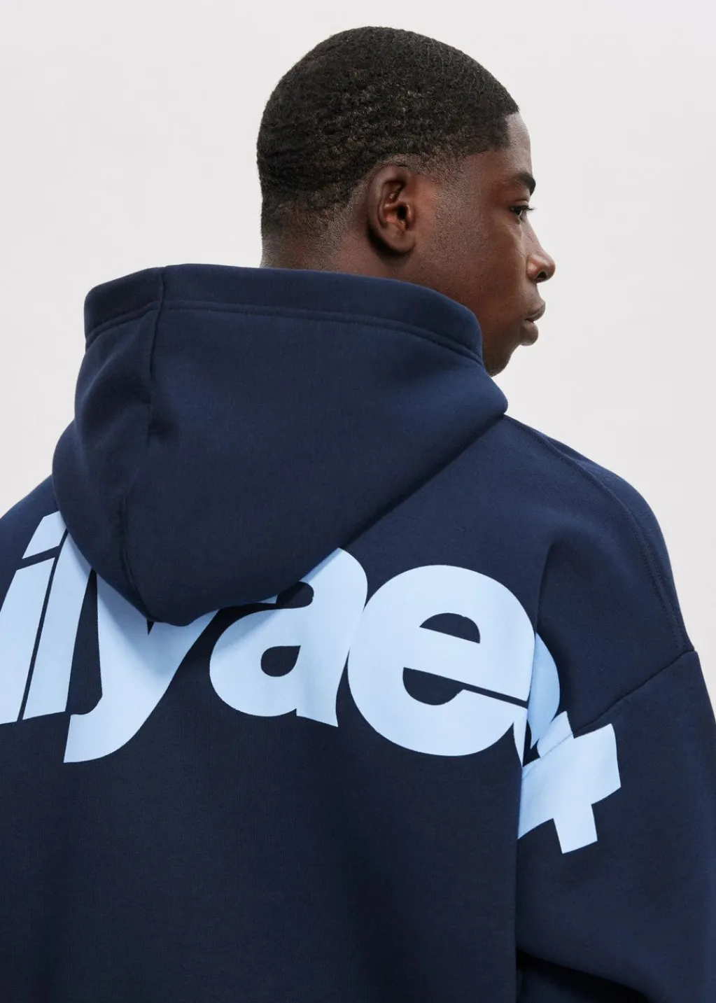 Sweaters En Hoodies<The Sting Boxy hoodie met backprint donkerblauw