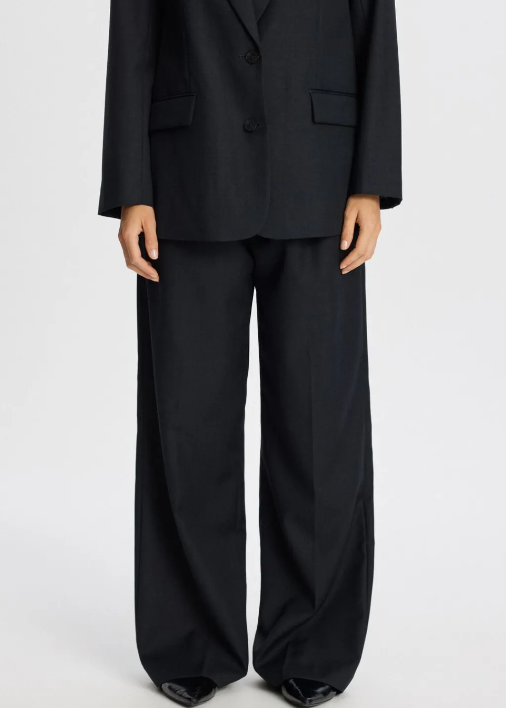 Broeken<The Sting Broek met melange look antraciet