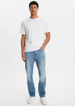 Jeans<The Sting Bruce relaxed tapered jeans blauw, used middle
