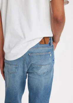 Jeans<The Sting Bruce relaxed tapered jeans blauw, used middle