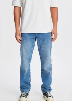 Jeans<The Sting Bruno straight leg jeans blauw, used middle