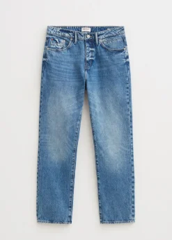 Jeans<The Sting Bruno straight leg jeans blauw, used middle