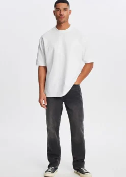 Jeans<The Sting Bruno straight leg jeans zwart, used dark