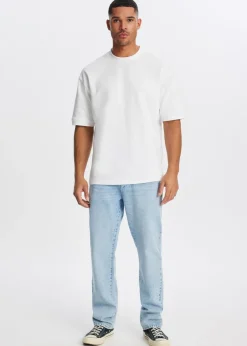 Jeans<The Sting Bruno straight leg jeans blauw, used light
