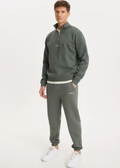 Basics|Broeken<The Sting Brushed cuffed sweatpants groen, olijf