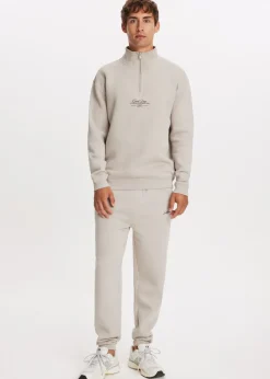 Basics|Broeken<The Sting Brushed cuffed sweatpants grijs
