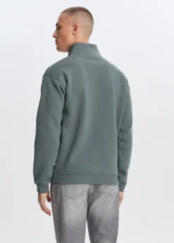 Sweaters En Hoodies<The Sting Brushed half zip sweater groen, olijf