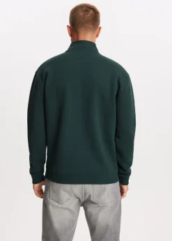 Sweaters En Hoodies<The Sting Brushed half zip sweater groen, oceaan