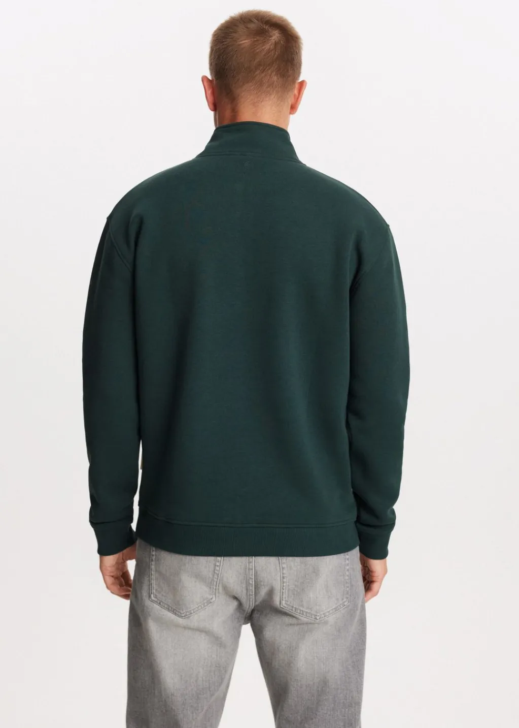 Sweaters En Hoodies<The Sting Brushed half zip sweater groen, oceaan