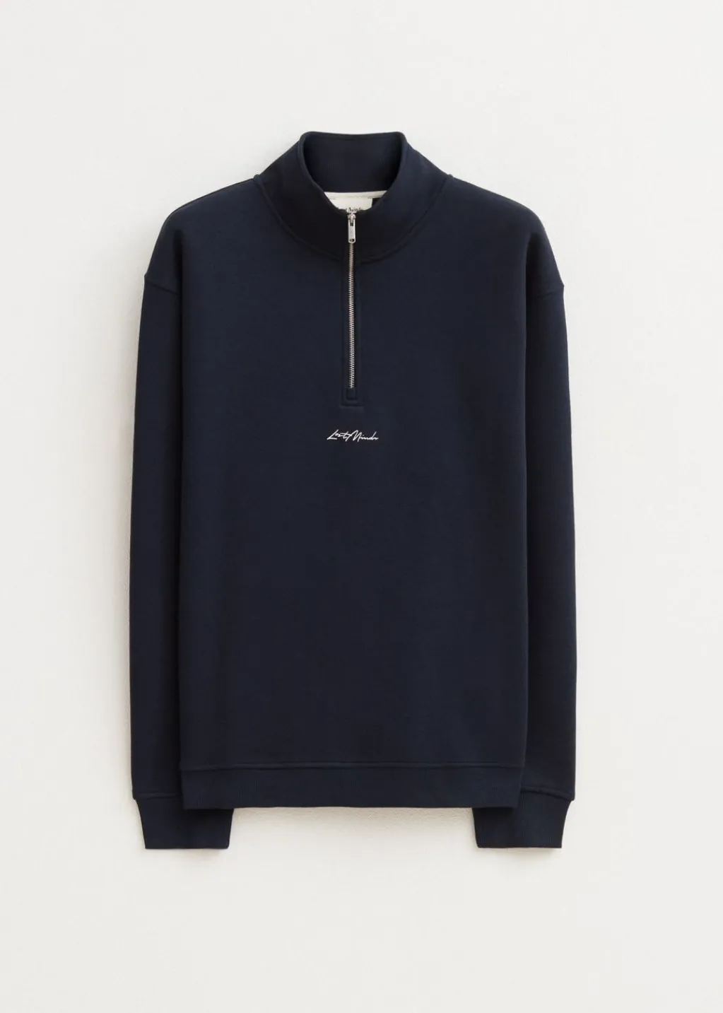 Sweaters En Hoodies<The Sting Brushed half zip sweater donkerblauw