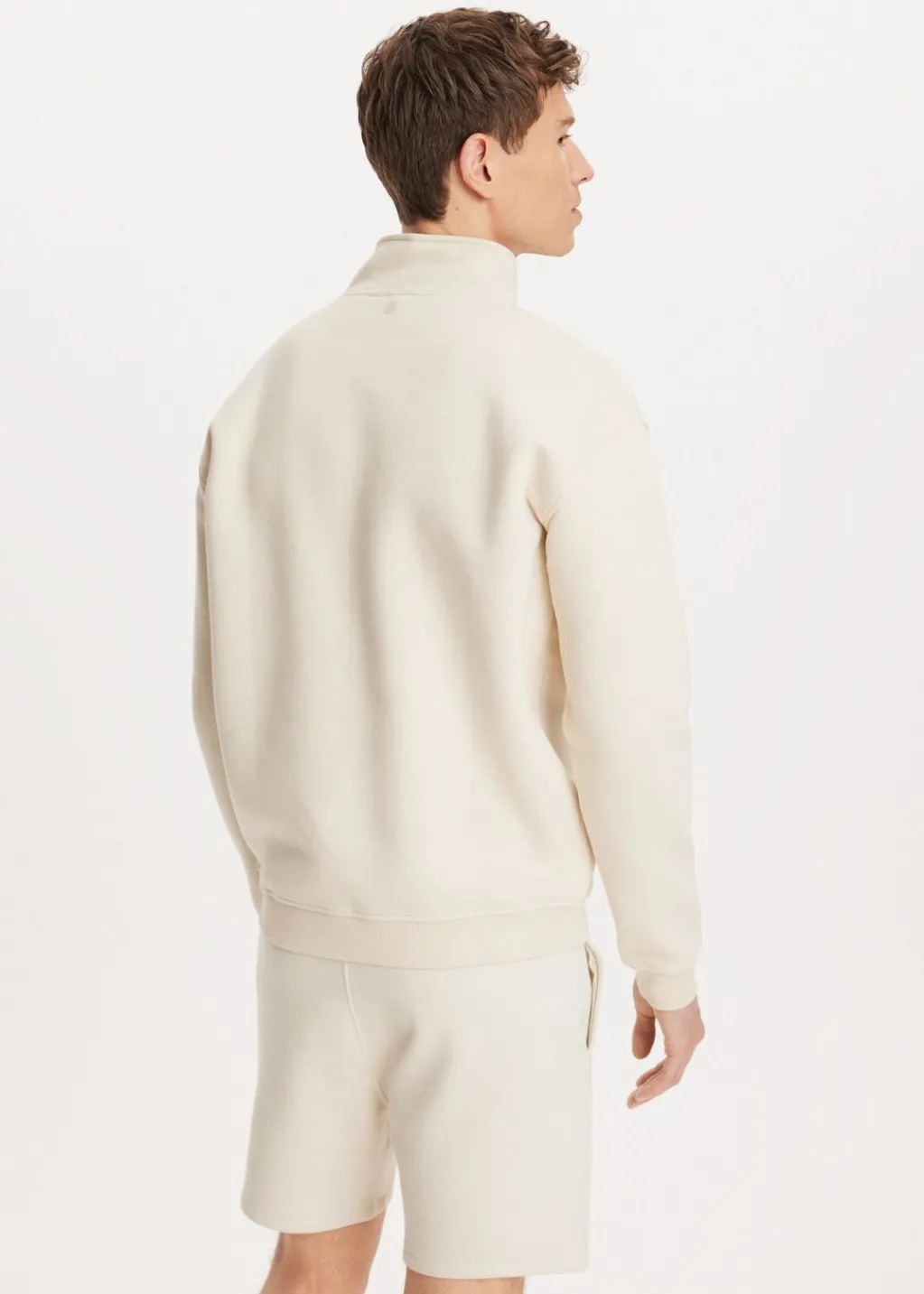 Sweaters En Hoodies<The Sting Brushed half zip sweater ecru