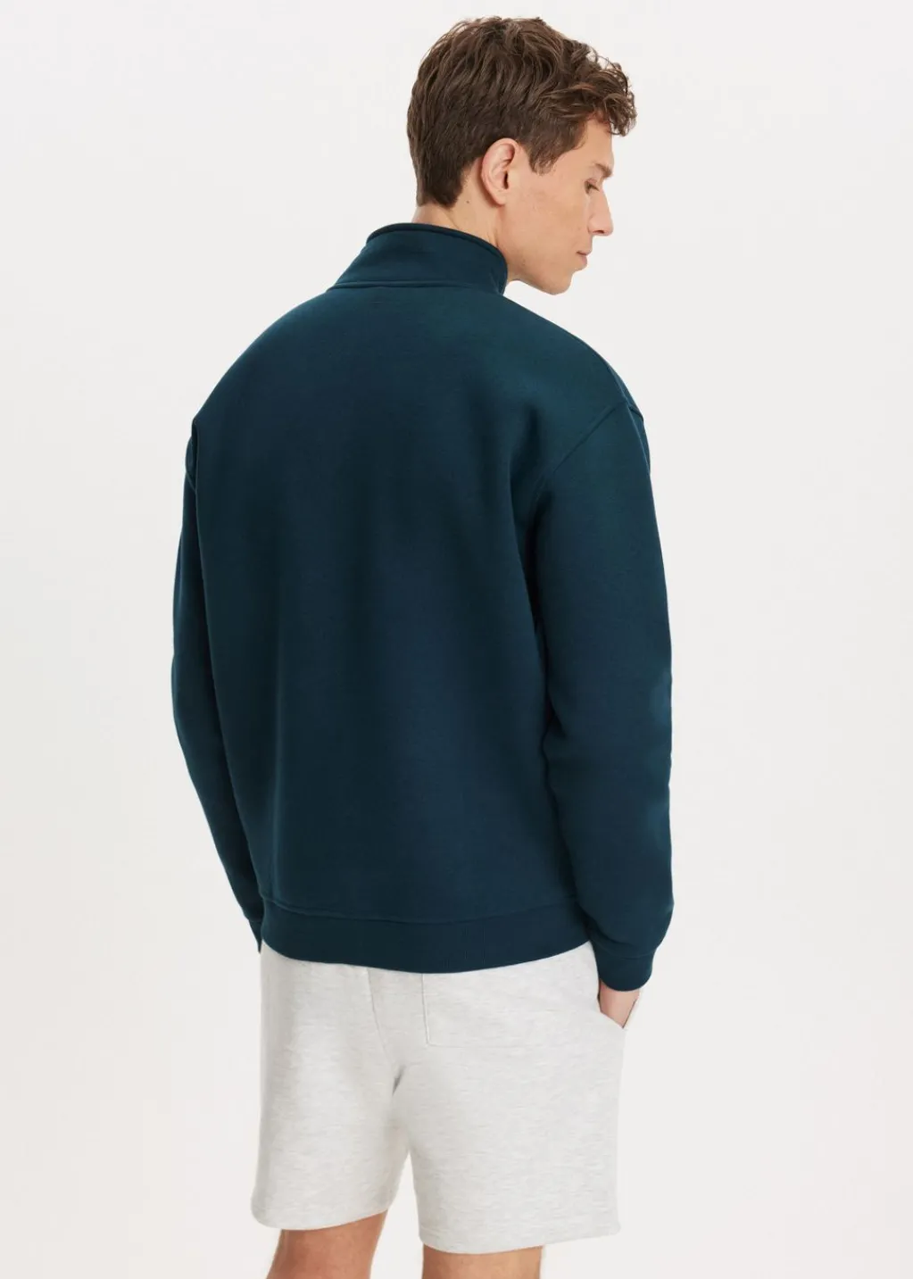 Sweaters En Hoodies<The Sting Brushed half zip sweater taupe, dark