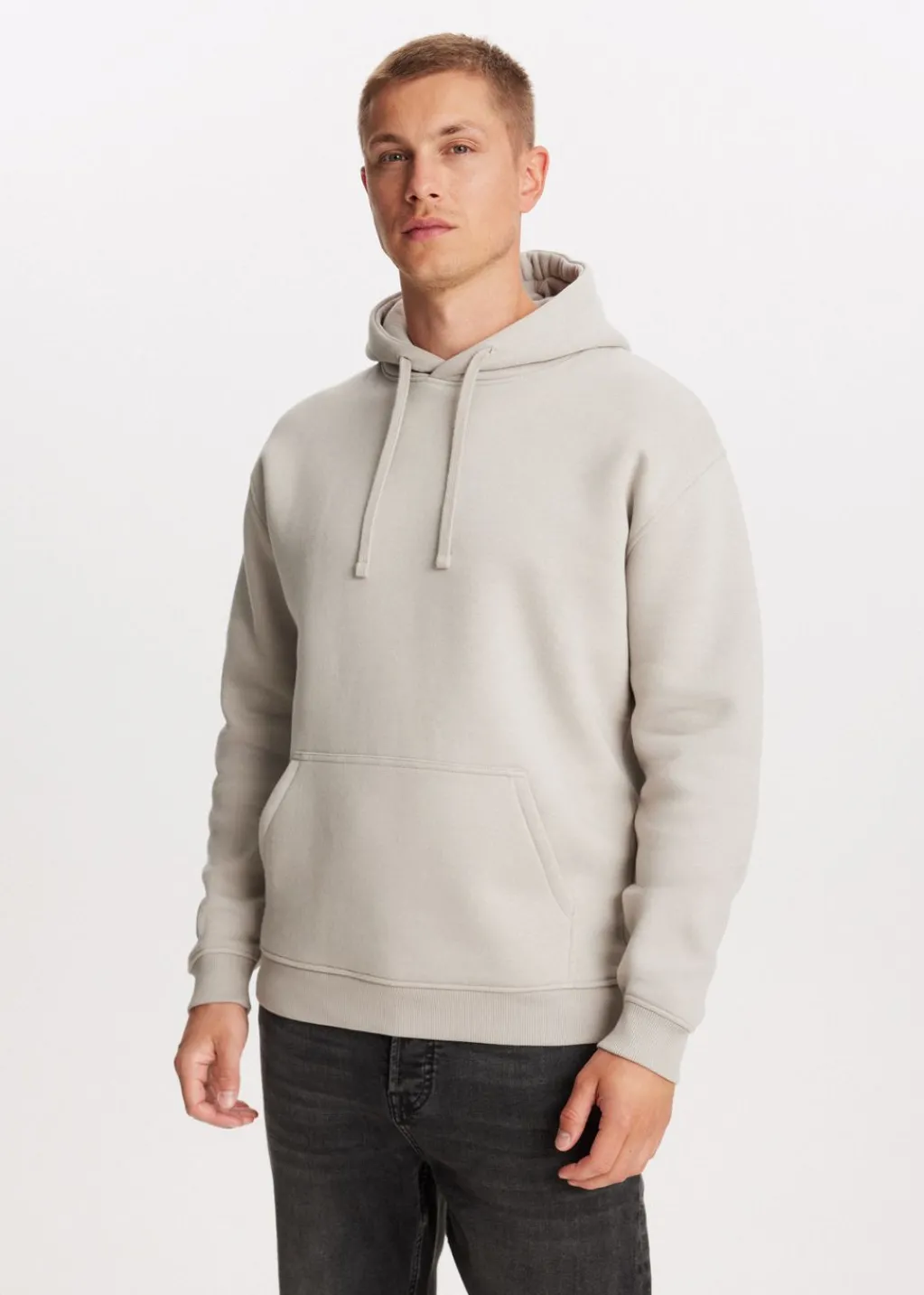 Basics|Sweaters En Hoodies<The Sting Brushed hoodie grijs