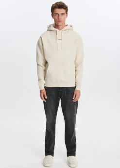 Sweaters En Hoodies<The Sting Brushed hoodie met logo ecru